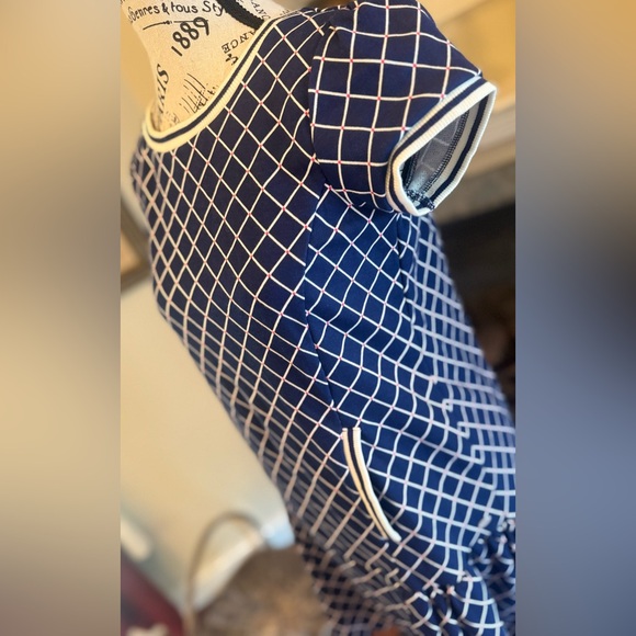 Vintage Tommy Hilfiger Navy Ruffle Cruise Dress Girl’s XL Women’s Small Medium - Picture 5 of 9